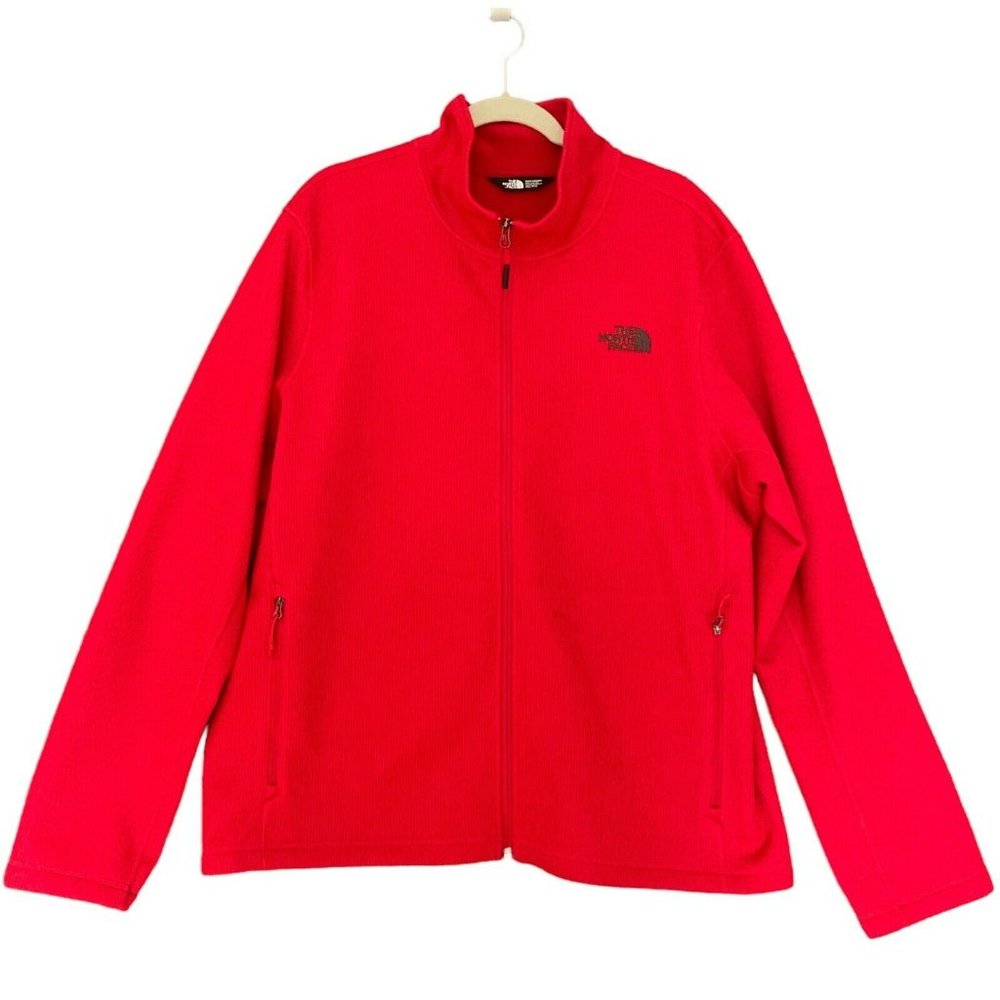 The North Face Men's Jacket Krestwood Knit Sweater Fleece Red XL Coat
